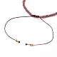 Bracelet de perles tressées en cordon de nylon ajustable BJEW-JB05732-01-3