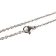 Classic Plain 304 Stainless Steel Mens Womens Cable Chain Necklace Making STAS-P045-01P-A-1