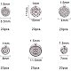 PandaHall Elite 120pcs 6 Styles Antique Silver Tibetan Alloy Flat Round Spacer Beads Metal Spacers for Bracelet Necklace Jewelry Making(Star TIBE-PH0004-65AS-2