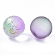 Perles de verre dépoli peintes à la bombe transparente GLAA-N035-05B-05-2