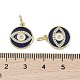 Real 18K Gold Plated Brass Micro Pave Cubic Zirconia Pendants KK-L209-072G-06-3