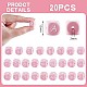 20Pcs Pink Cube Letter Silicone Beads 12x12x12mm Square Dice Alphabet Beads with 2mm Hole Spacer Loose Letter Beads for Bracelet Necklace Jewelry Making JX435I-2