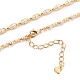 Collares de cadena de eslabones de perlas de vidrio NJEW-JN03203-2