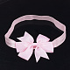 Niedlich elastischen Babystirnbänder Haar-Accessoires diy mit Tuch bowknot OHAR-Q002-04F-3
