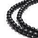 Synthetic Black Stone Beads Strands X-G-G508-6MM-2