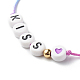 Bracelets de perles tressés en fil de nylon réglable BJEW-JB06402-4