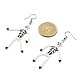 Boucles d'oreilles pendantes squelette en perles miyuki delica EJEW-MZ00092-3