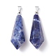 Natural Sodalite Pointed Pendants G-I314-02P-05-2
