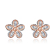 Laiton rose ensembles de bijoux zircone cubique en plaqué or SJEW-BB00452-02-5