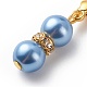 Cuisson perles de verre nacrées peintes perles rondes gourde pendentif décorations HJEW-JM00734-4