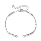 Brass Bead Link Chain Bracelet Making AJEW-JB01150-54-1