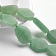 Nuggets Natural Frosted Green Aventurine Bead Strands G-N0156-02-1