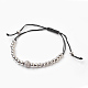 Bracelets avec perles en laiton tressé BJEW-JB03835-01-1