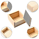 Gorgecraft 4 pz scatola di immagazzinaggio in legno non finita con parte superiore scorrevole scatola di legno naturale per artigianato portagioie fai da te e conservazione della casa (3.54