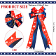 GORGECRAFT Patriotic Bows for Wreath Red Blue White Stars Ribbon Bow Tree Topper Bow for 4th of July Independence Day Memorial Day Labor Day Party Home Wall Fence Indoor Outdoor Door Decorations DIY-WH0304-569-2