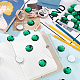 Fingerinspire 50 pz 25 mm retro piatto rotondo strass acrilico verde autoadesivo gioielli rotondi grandi gemme di plastica decorazioni attaccare sui gioielli cerchio di cristallo gemme per la creazione di costumi artigianato cosplay FIND-FG0001-93B-5