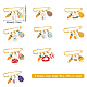 CHGCRAFT 7Pcs 7Styles Easter Safety Pin Brooch Easter Egg Rabbit Carrot Alloy Enamel Charms Safety Pin Brooch Gold Plated Iron Lapel Pins for Jewelry Accessories Easter Party Decoration JEWB-CA0001-22-2