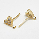 Brass Stud Earring Findings KK-S347-146-1