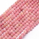 Chapelets de perles en rhodochrosite naturelle, facette, ronde, 4mm, Trou: 0.6mm, Environ 85~95 pcs/chapelet, 15.35 pouce (39 cm)