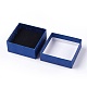 厚紙ギフト箱  正方形  マリンブルー  7.5x7.5x3.5cm X-CBOX-G017-02-2
