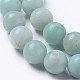 Redondas hebras de perlas naturales amazonite G-I183-02-8mm-3
