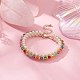 Bracelets en perles d'imitation de verre et toupies BJEW-MZ00035-02-4