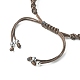 Chakra Theme Bullet Natural Mixed Gemstone Braided Bead Bracelet BJEW-TA00315-4
