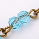 Fatti a mano rotonda perle di vetro catena per collane bracciali fare AJEW-JB00069-03-2