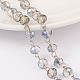 Faceted Rondelle Handmade Electroplate Glass Beads Chains X-AJEW-JB00130-01-1