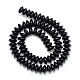 Natural Black Stone Bead Spacer Strands X-G-R359-4x8-01-2