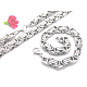 201 Stainless Steel Byzantine Chain Bracelet & Necklace Jewelry Sets SJEW-V0263-07-1
