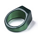 天然瑪瑙指輪  ワイドバンドリング  染め  長方形  ミックスカラー  サイズ10  内径：19~20mm G-N0326-034-5