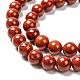 Grado de jaspe rojo natural de hebras de perlas G-P075-36-6mm-5