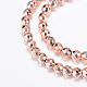 Chapelets de perles en hématite synthétique sans magnétique G-Q465-12RG-1