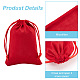 12pcs Velvet Drawstring Bags Red Cloth Gift Bags Wedding Candy Bags Soft Jewelry Pouches Necklace Bracelet Earrings Rings Organizing for Christmas Gifts Jewel Watch Storage 4.72x3.54inch TP-DR0001-01C-01-3