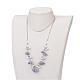 Colliers en perles aquamarine naturelles NJEW-JN01887-03-4