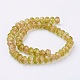 Chapelets de perles vernissées de sable d'or manuels LAMP-K027-01-2