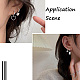 Fashewelry 8 paia di orecchini a cerchio in ottone con anello a 4 colori EJEW-FW0001-01-5