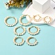 Ring Natural Pearl Beads Hoop Earrings for Girl Women EJEW-JE04685-3