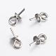 304 Stainless Steel Cup Pearl Peg Bails Pin Pendants STAS-H452-01P-1
