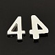 Rack Plated Zinc Alloy Number Charms X-PALLOY-A062-4S-NR-1