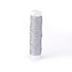 ラウンドワックスポリエステルツイストコード  マイクロマクラメコード  皮革プロジェクト用  製本  銀  0.35mm  約43ヤード（40m）/ロール YC-L003-A-30-1