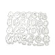 炭素鋼カッティングダイステンシル  DIYスクラップブッキング用  フォトアルバム  装飾的なエンボス紙カード  つや消しステンレススチールカラー  a～zの文字  225x192x0.8mm DIY-P076-30-3
