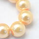 Baking Painted Pearlized Glass Pearl Round Bead Strands HY-Q003-4mm-61-3