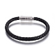 Leather Braided Cord Bracelets BJEW-E352-23P-1
