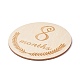 Плоские круглые деревянные кабошоны с месяцем WOOD-XCP0001-43-3