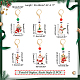 Esmalte de aleación con tema navideño con marcadores de puntada colgante de rhinestone HJEW-AB00351-2