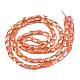 Electroplate Opaque Solid Color Glass Beads Strands EGLA-N002-25-B03-2