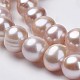 Fili di perle di perle d'acqua dolce coltivate naturali PEAR-D187-07-3