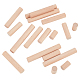 Nbeads 20 pcs cylindres de blocs d'artisanat en bois WOOD-NB0002-16C-1